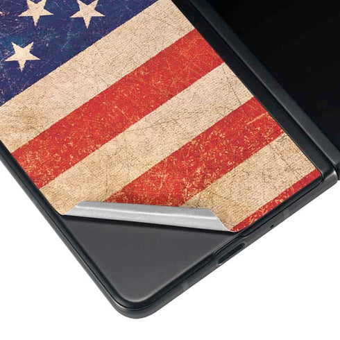 Distressed American Flag Galaxy Z Fold4 5G Skin