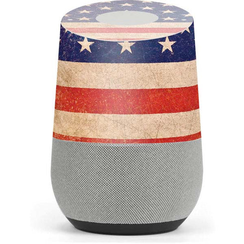 Distressed American Flag Google Home Skin