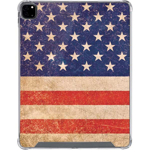 Distressed American Flag iPad Pro 12.9in (2020) Clear Case