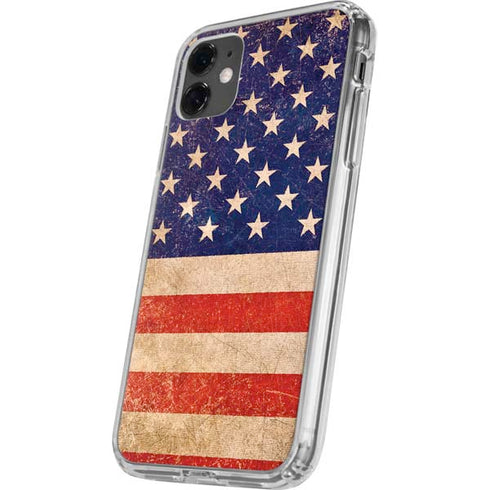 Distressed American Flag iPhone 11 Clear Case