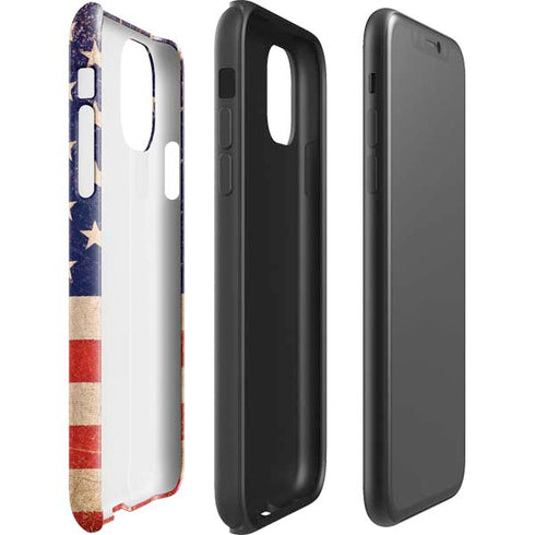 Distressed American Flag iPhone 11 Impact Case