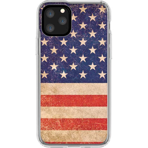 Distressed American Flag iPhone 11 Pro Clear Case