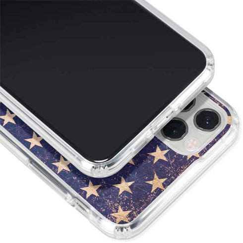 Distressed American Flag iPhone 11 Pro Clear Case