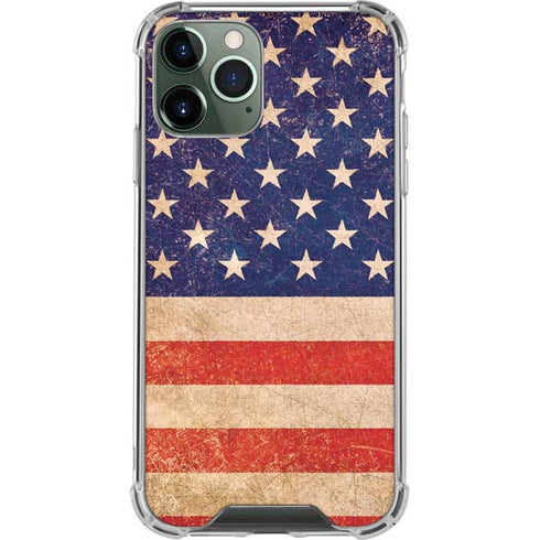 Distressed American Flag iPhone 11 Pro Max Clear Case