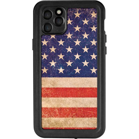 Distressed American Flag iPhone 11 Pro Max Waterproof Case