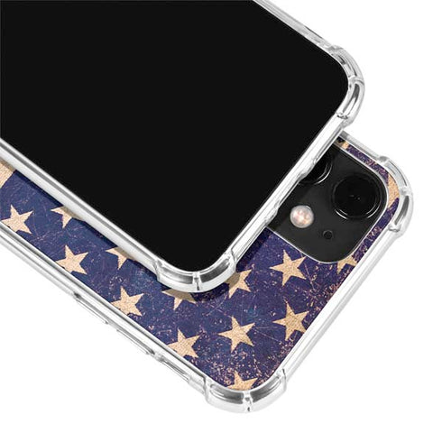 Distressed American Flag iPhone 12 Clear Case