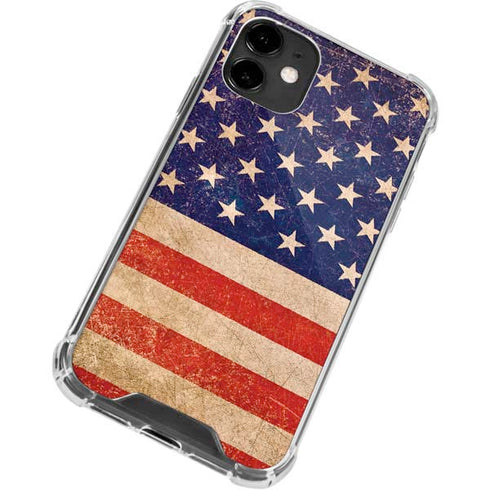 Distressed American Flag iPhone 12 Clear Case