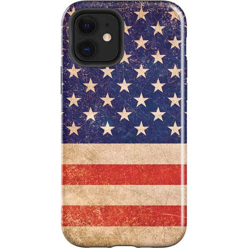 Distressed American Flag iPhone 12 Impact Case