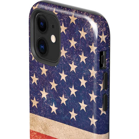 Distressed American Flag iPhone 12 Impact Case