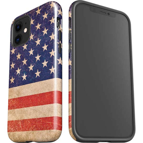 Distressed American Flag iPhone 12 Impact Case