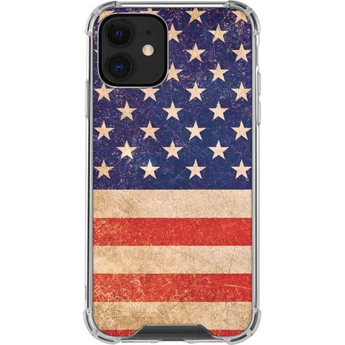Distressed American Flag iPhone 12 Mini Clear Case