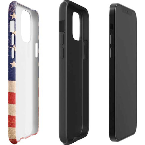 Distressed American Flag iPhone 12 Pro Impact Case