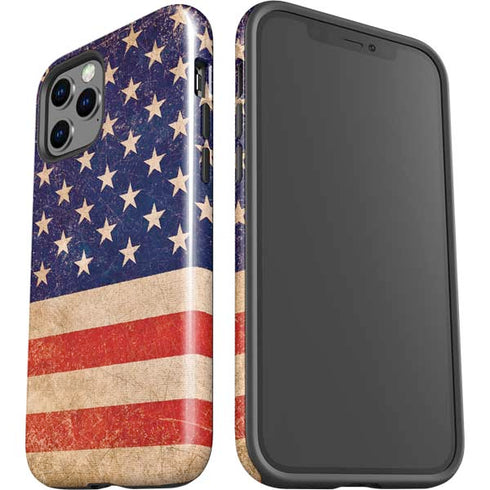 Distressed American Flag iPhone 12 Pro Impact Case