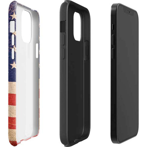 Distressed American Flag iPhone 12 Pro Max Impact Case