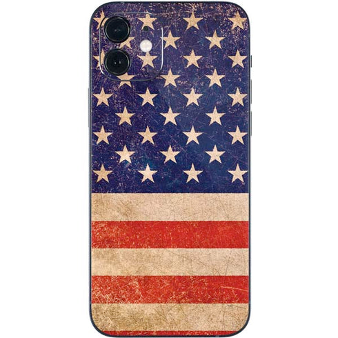 Distressed American Flag iPhone 12 Skin
