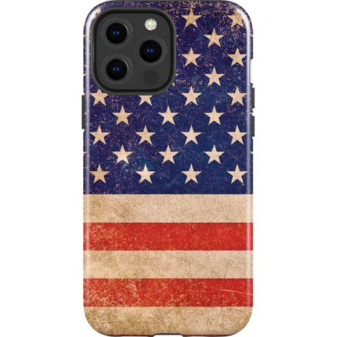 Distressed American Flag iPhone 13 Pro Max Impact Case