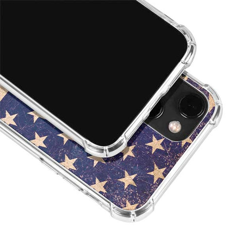 Distressed American Flag iPhone 14 Clear Case
