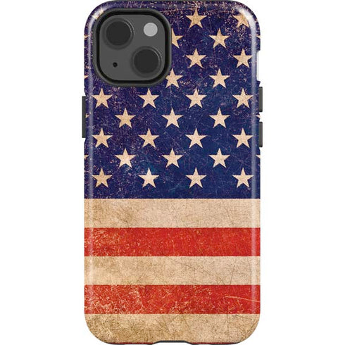 Distressed American Flag iPhone 14 Impact Case