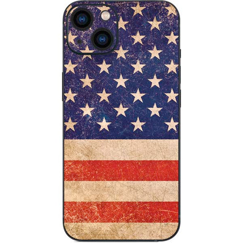 Distressed American Flag iPhone 15 Plus Skin