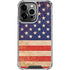 Distressed American Flag iPhone 14 Pro Clear Case