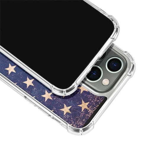 Distressed American Flag iPhone 15 Pro Clear Case
