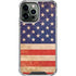 Distressed American Flag iPhone 14 Pro Max Clear Case