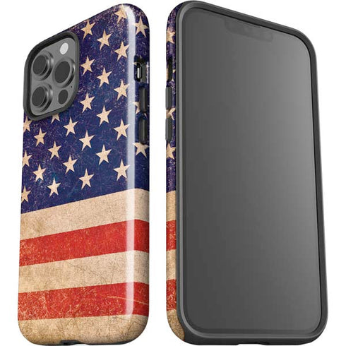 Distressed American Flag iPhone 15 Pro Max Impact Case