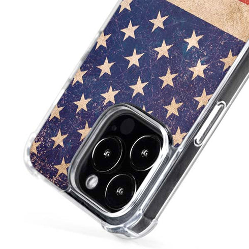 Distressed American Flag iPhone 15 Pro Max MagSafe Case