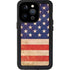 Distressed American Flag iPhone 14 Pro Waterproof Case