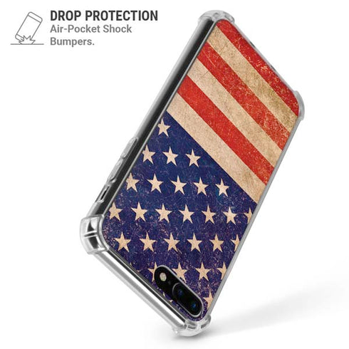 Distressed American Flag iPhone 7/8 Plus Clear Case