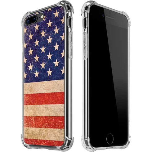 Distressed American Flag iPhone 7/8 Plus Clear Case