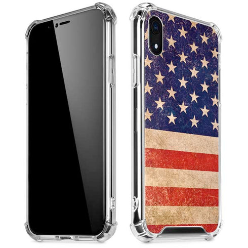 Distressed American Flag iPhone XR Clear Case