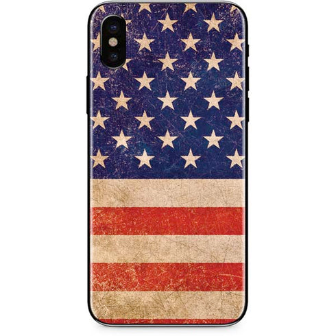Distressed American Flag iPhone XS Max Skin