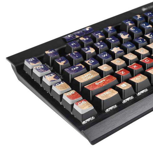Distressed American Flag K95 RGB PLATINUM Mechanical Gaming Keyboard Skin