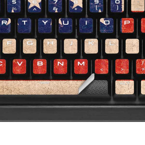 Distressed American Flag K95 RGB PLATINUM Mechanical Gaming Keyboard Skin