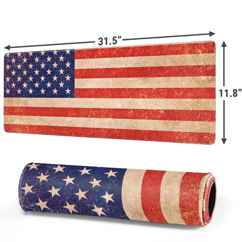 Distressed American Flag Gaming Mouse Pad