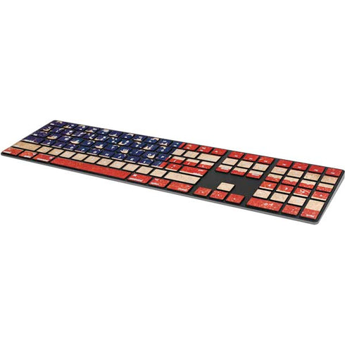 Distressed American Flag Magic Keyboard with Numeric Keypad Skin