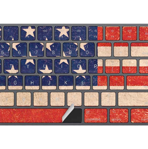 Distressed American Flag Magic Keyboard with Numeric Keypad Skin