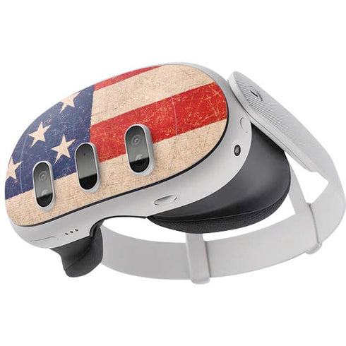 Distressed American Flag Meta Quest 3 Skin