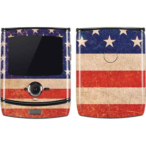 Distressed American Flag Motorola RAZR Skin