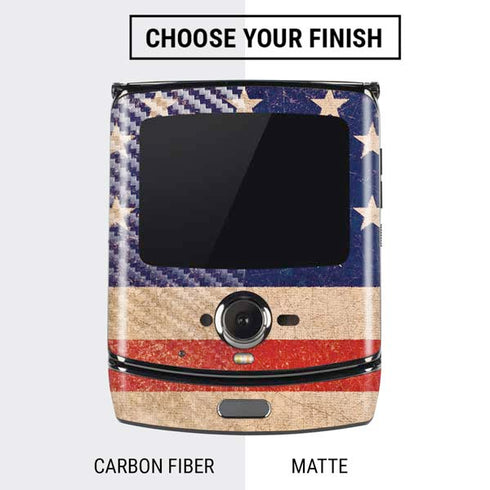 Distressed American Flag Motorola RAZR Skin