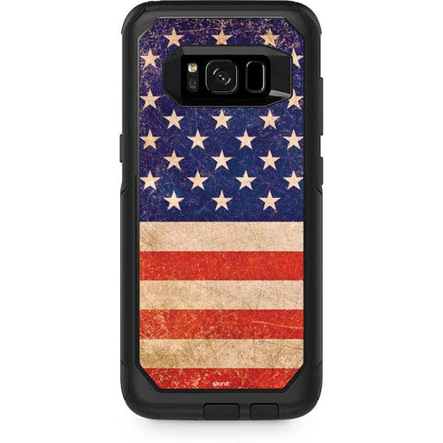 Distressed American Flag Otterbox Commuter Galaxy Skin