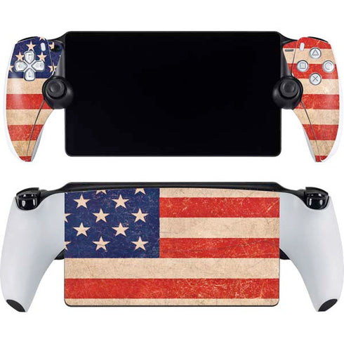 Distressed American Flag PlayStation Portal Remote Player Skin