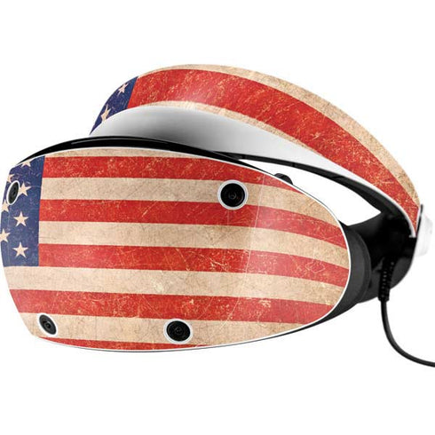 Distressed American Flag PlayStation VR2 Skin