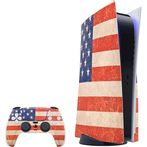 Distressed American Flag PS5 Bundle Skin