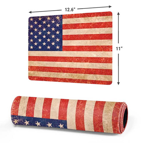 Distressed American Flag Gaming Mouse Pad