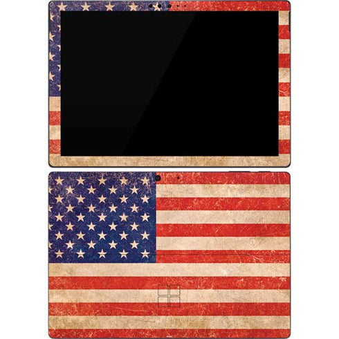 Distressed American Flag Surface Pro 7 Skin