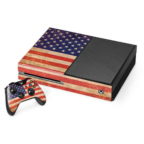 Distressed American Flag Xbox One Console and Controller Bundle Skin