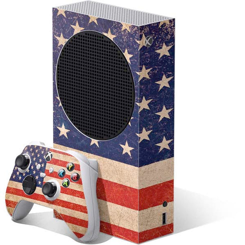 Distressed American Flag Xbox Series S Skins