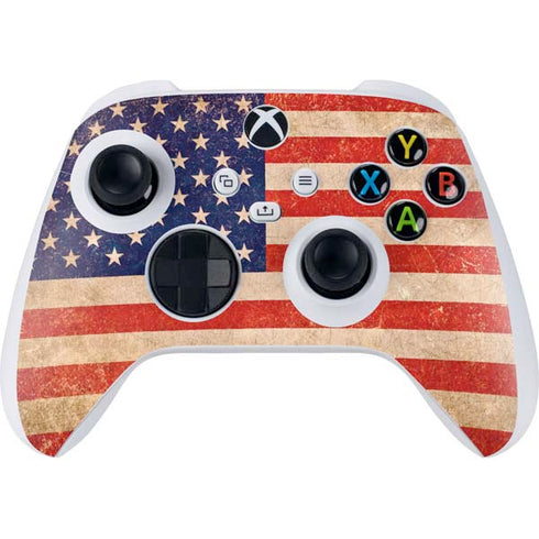 Distressed American Flag Xbox Series S Controller Skin